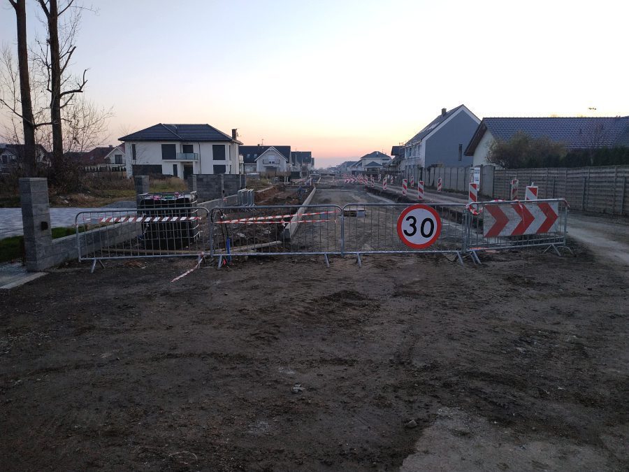 Trwa budowa kolejnego odcinka ul. Gumińskiego Ulica Gumińskiego w Legnicy