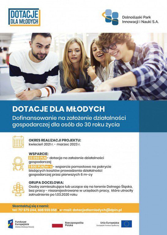 Dotacje dla młodych na rozpoczęcie działalności gospodarczej Dotacje dla młodych na rozpoczęcie działalności gospodarczej