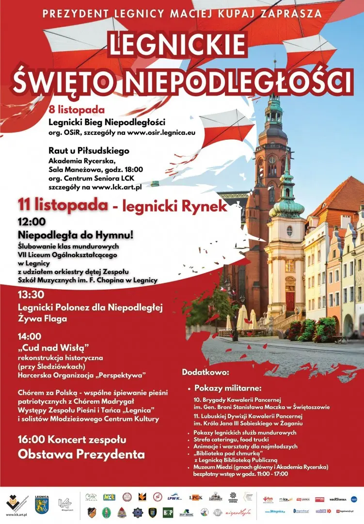 Legnickie Święto Niepodległości 2024. Sprawdź program obchodów Legnickie Święto Niepodległości 2024. Sprawdź program obchodów
