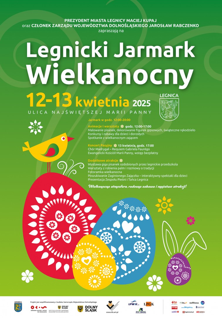 Już za tydzień Legnicki Jarmark Wielkanocny 2025 [PROGRAM]